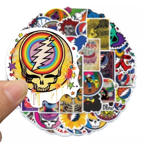 25 Grateful Dead stickers Perfect for phones tumblers cups skateboards laptops.. - Picture 3 of 6